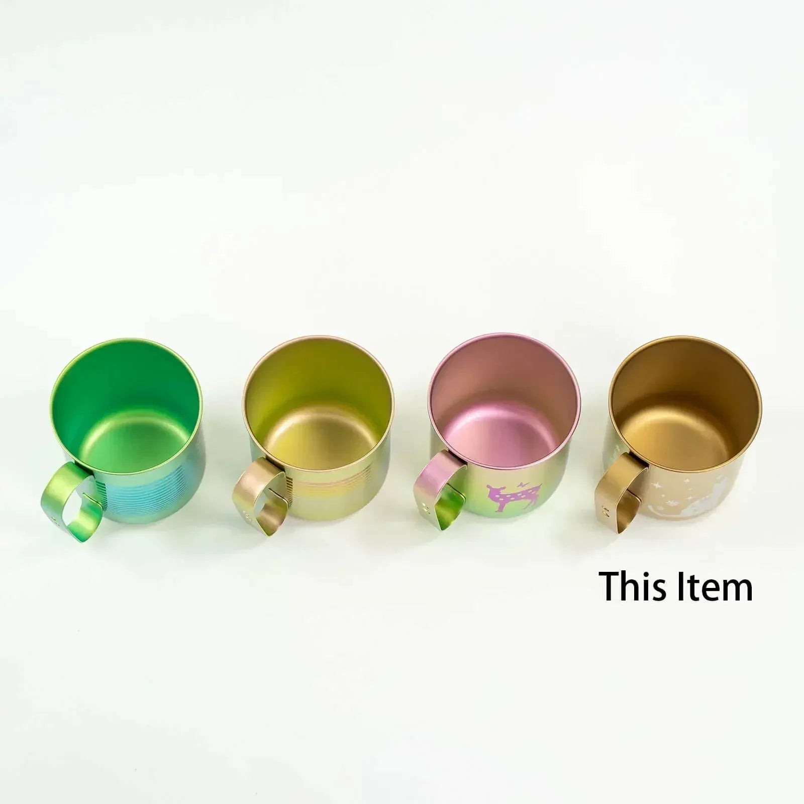 Gold Titanium Cat Mug – Lightweight, Durable & Perfect for Cat Lovers HORIE