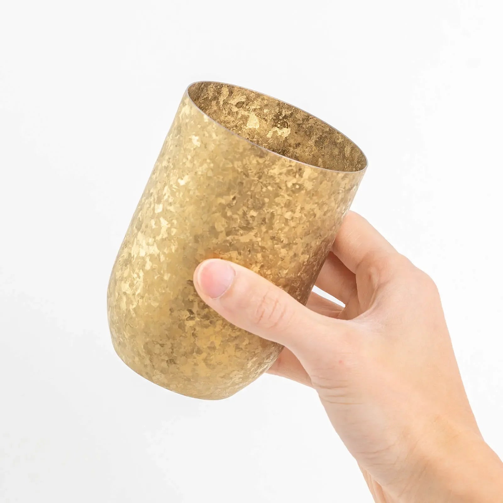 Lightweight and ergonomic Horie Titanium Tumbler in Gold