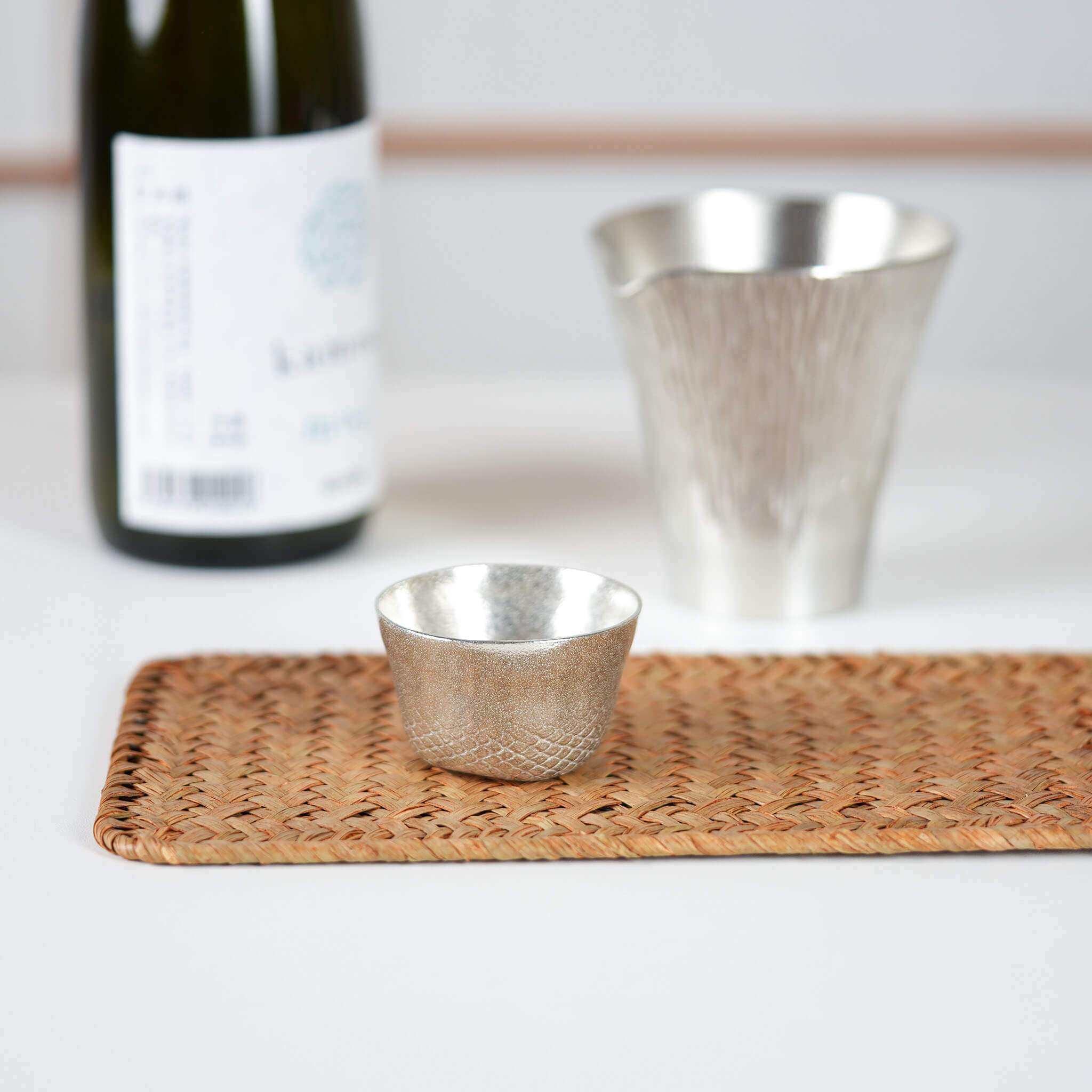 Nousaku Pure Tin Zodiac Sake Cup - Snake Nousaku