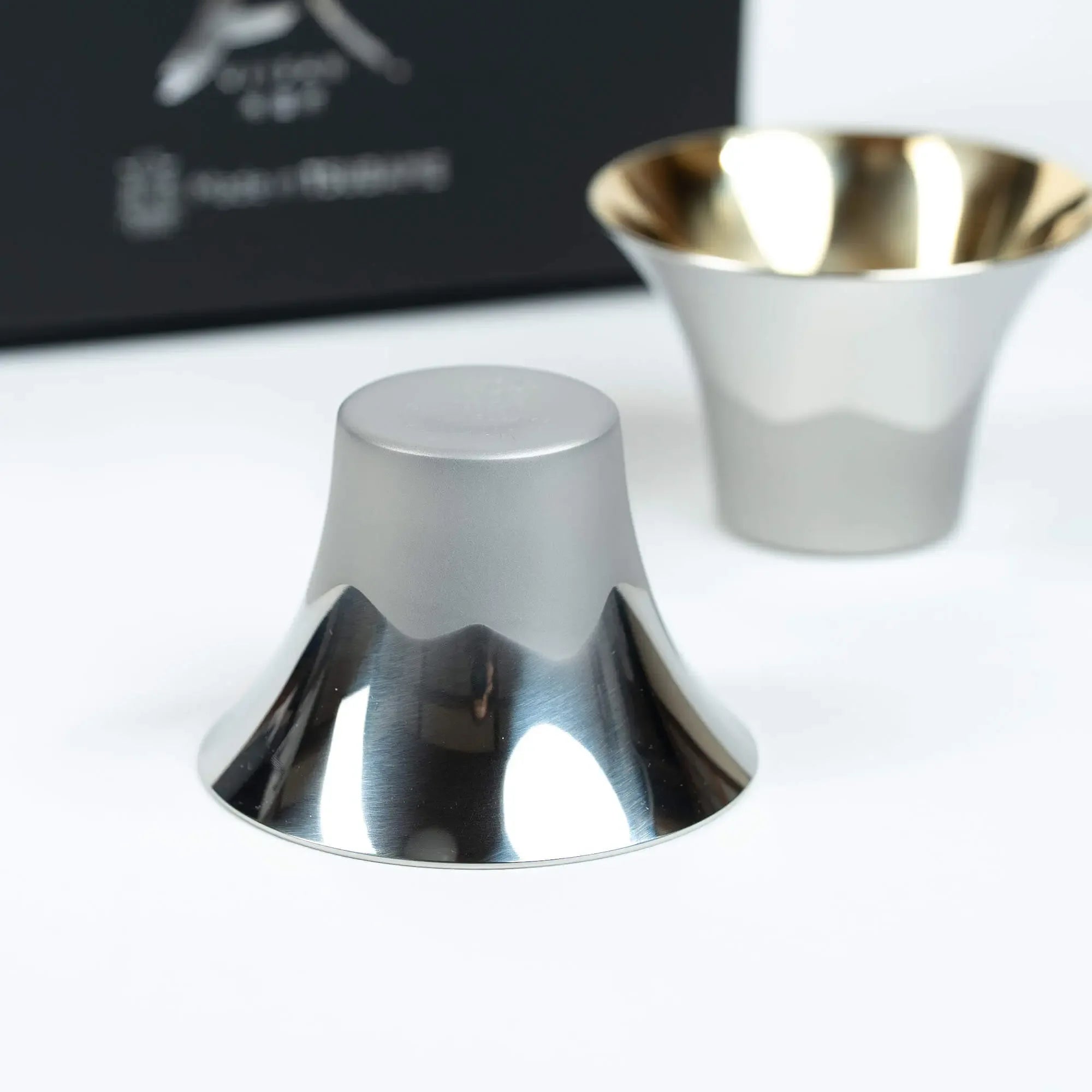 Fuji mountain–inspired stainless steel sake cup from Japan