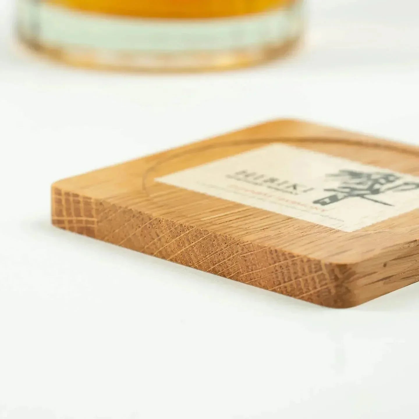 Hibiki Whisky Label Cask Oak Coaster Hibiki Distillery