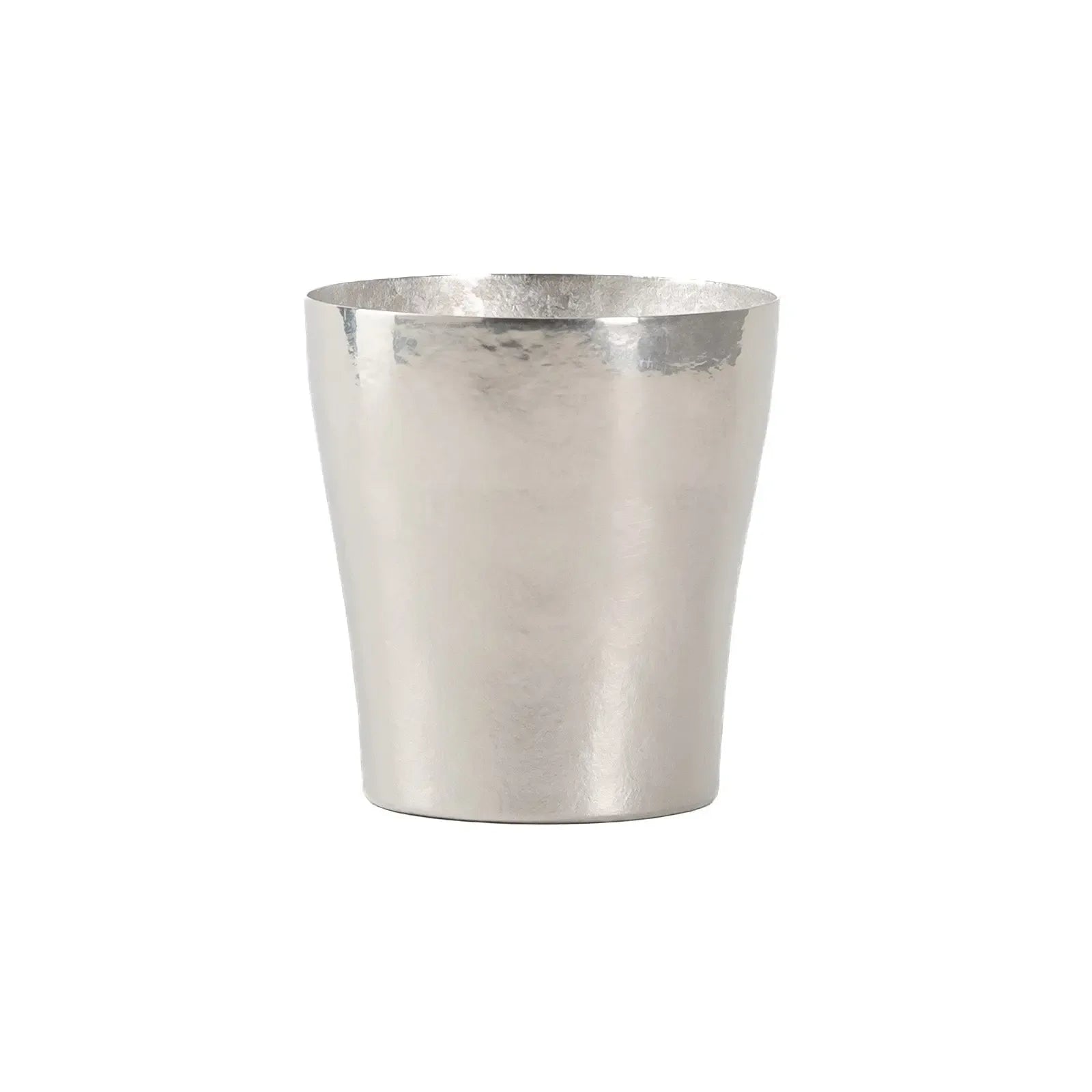 Front view of HORIE Rei Series 250ml silver titanium tumbler