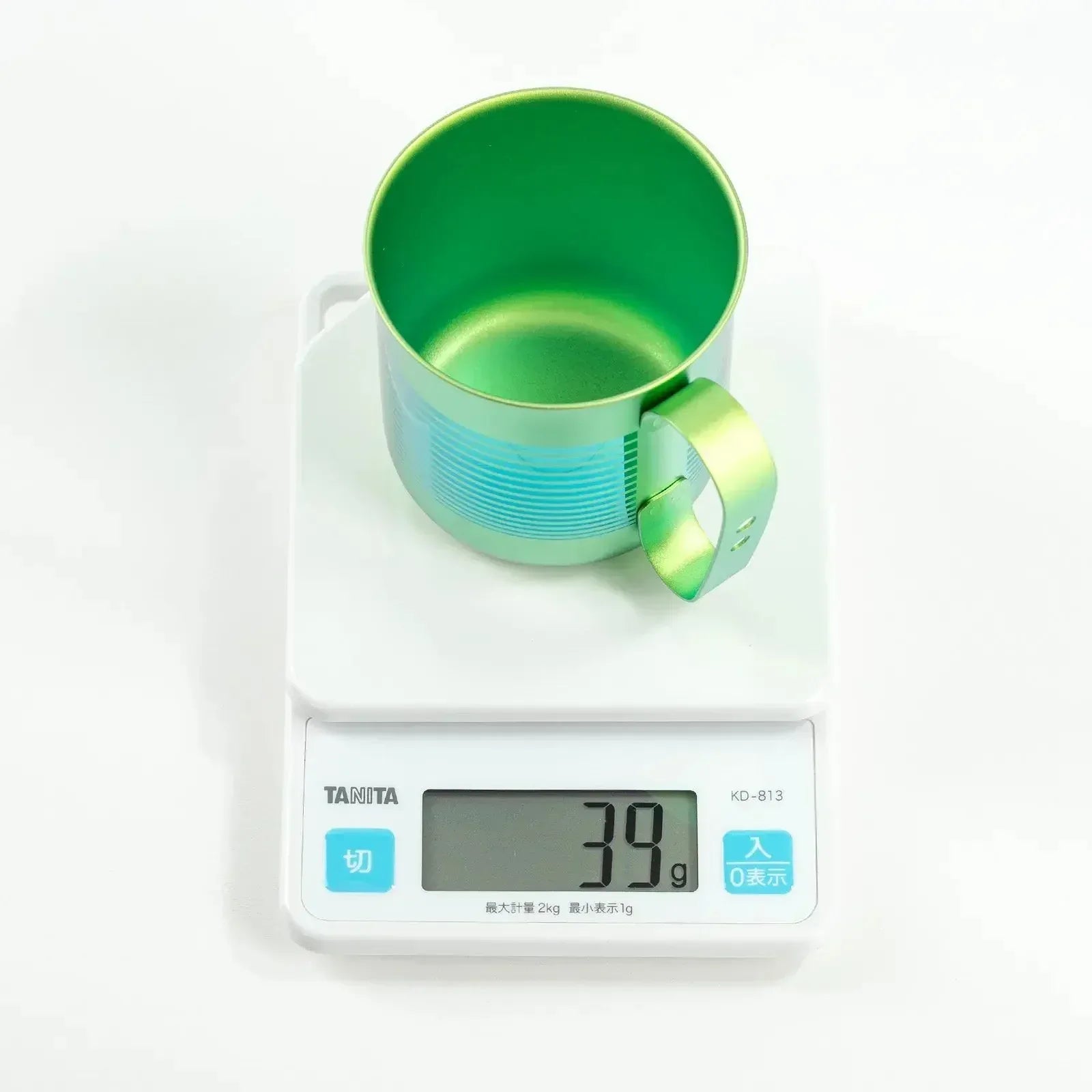 HORIE Pure Titanium Mug – 320ml Green Stripe HORIE