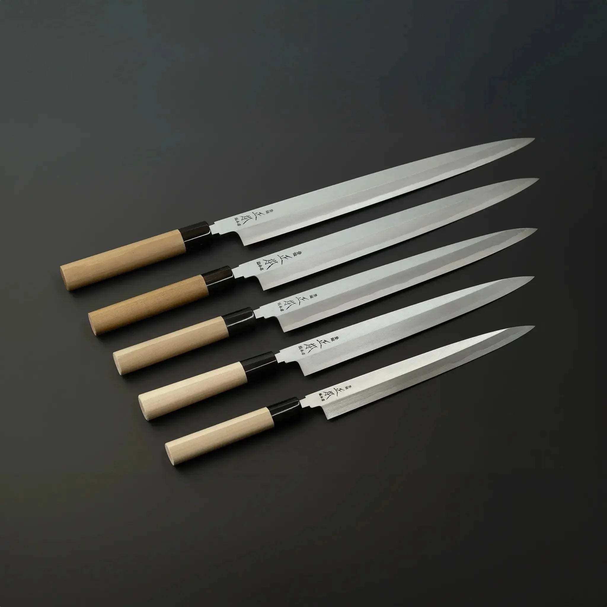 Masamoto KS Series Honkasumi White Steel No.2 Yanagiba Sashimi Knife Size Comparison