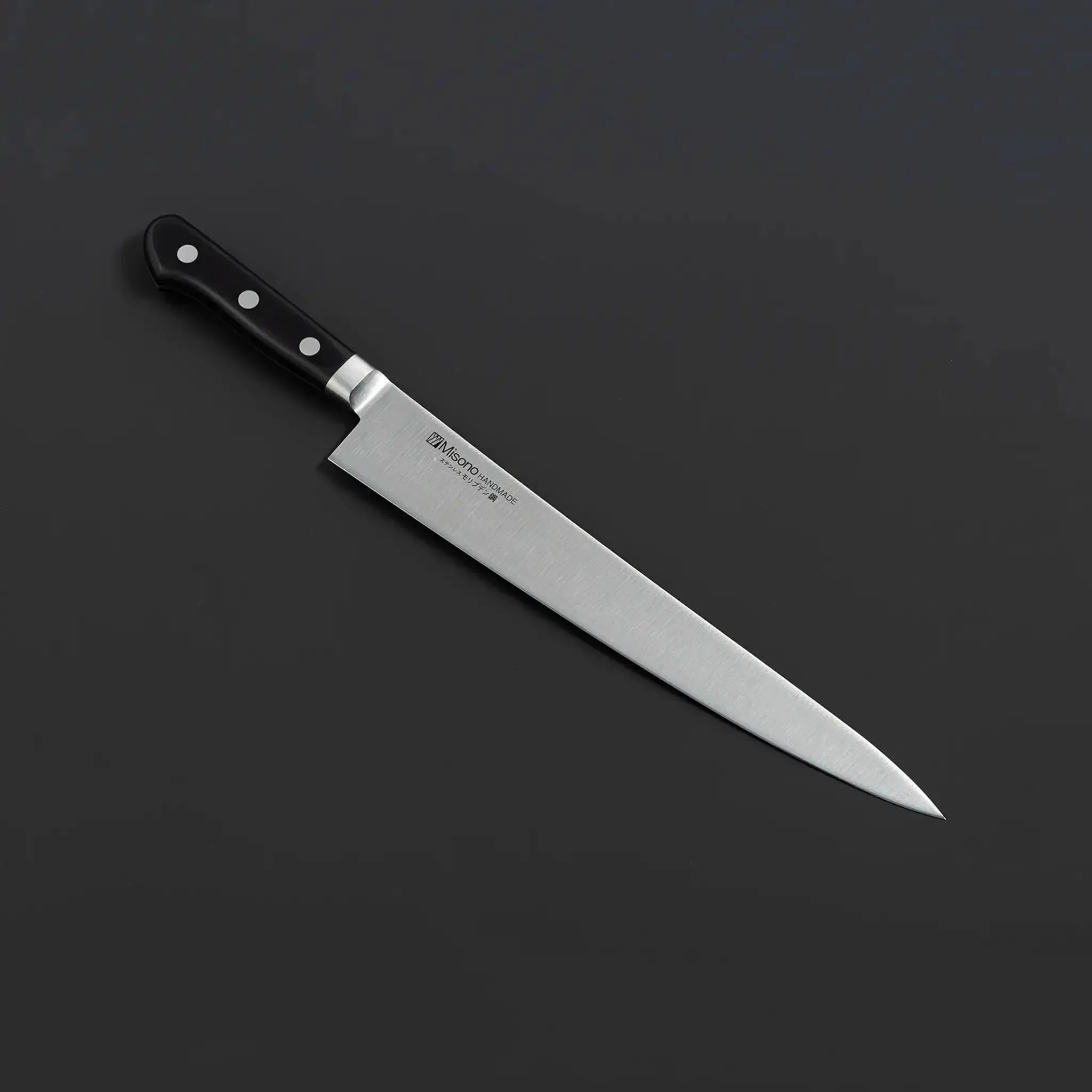 Misono Molybdenum Steel Sujihiki Knife designed for effortless slicing, perfect for fish and meats_6