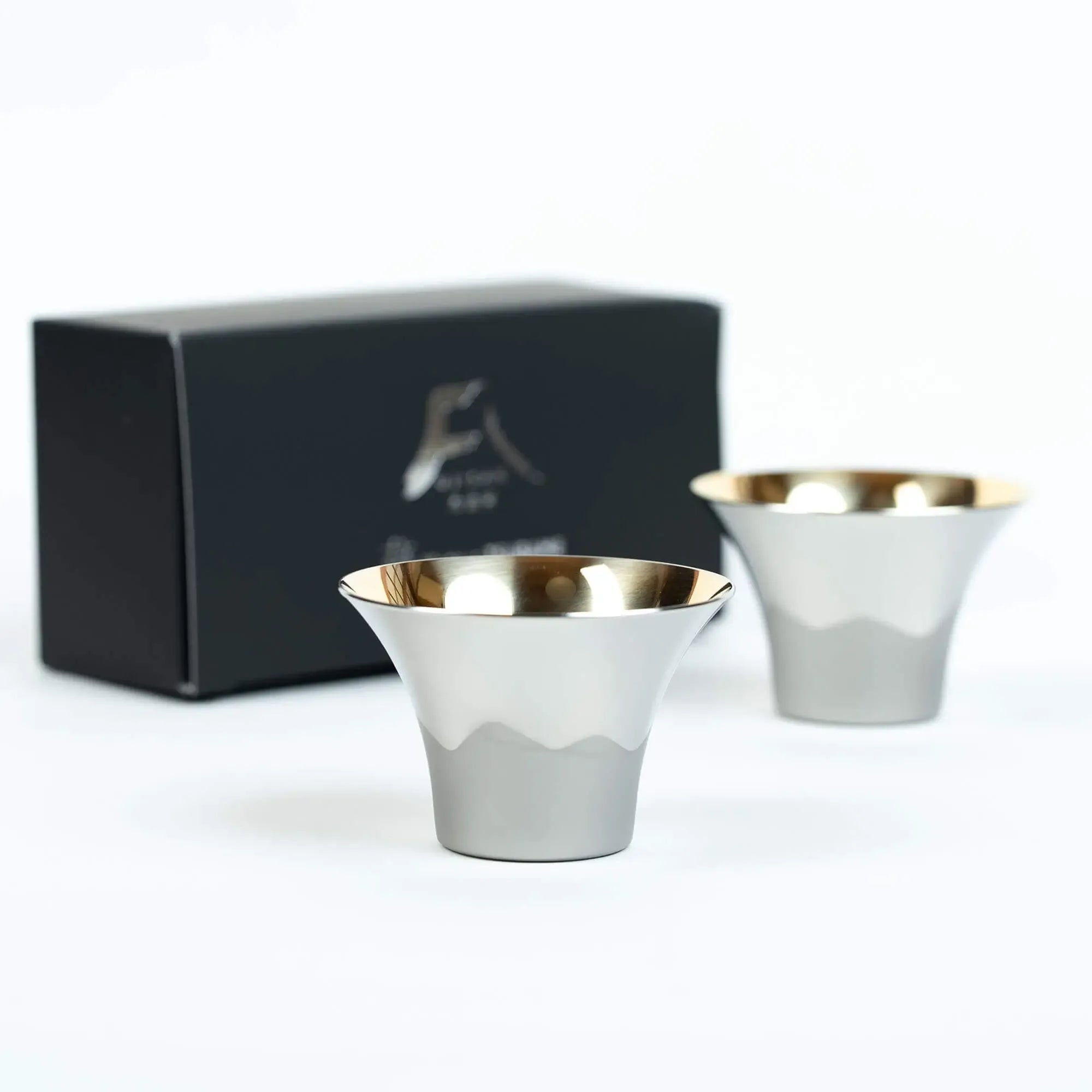 Fuji mountain–inspired stainless steel sake cup from Japan