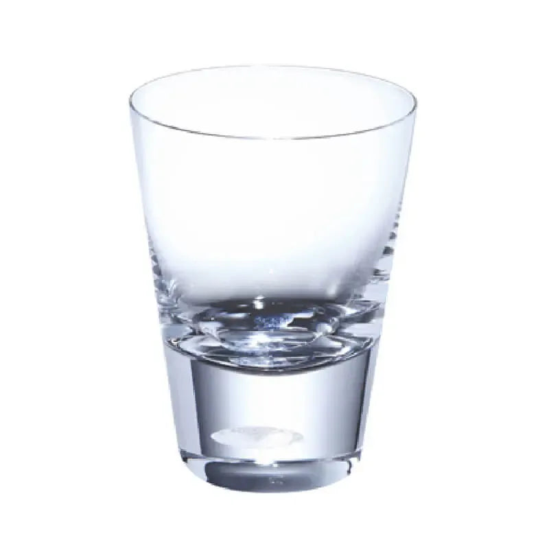 front view of suntory x sghr kasumizuki rock glass handmade in japan