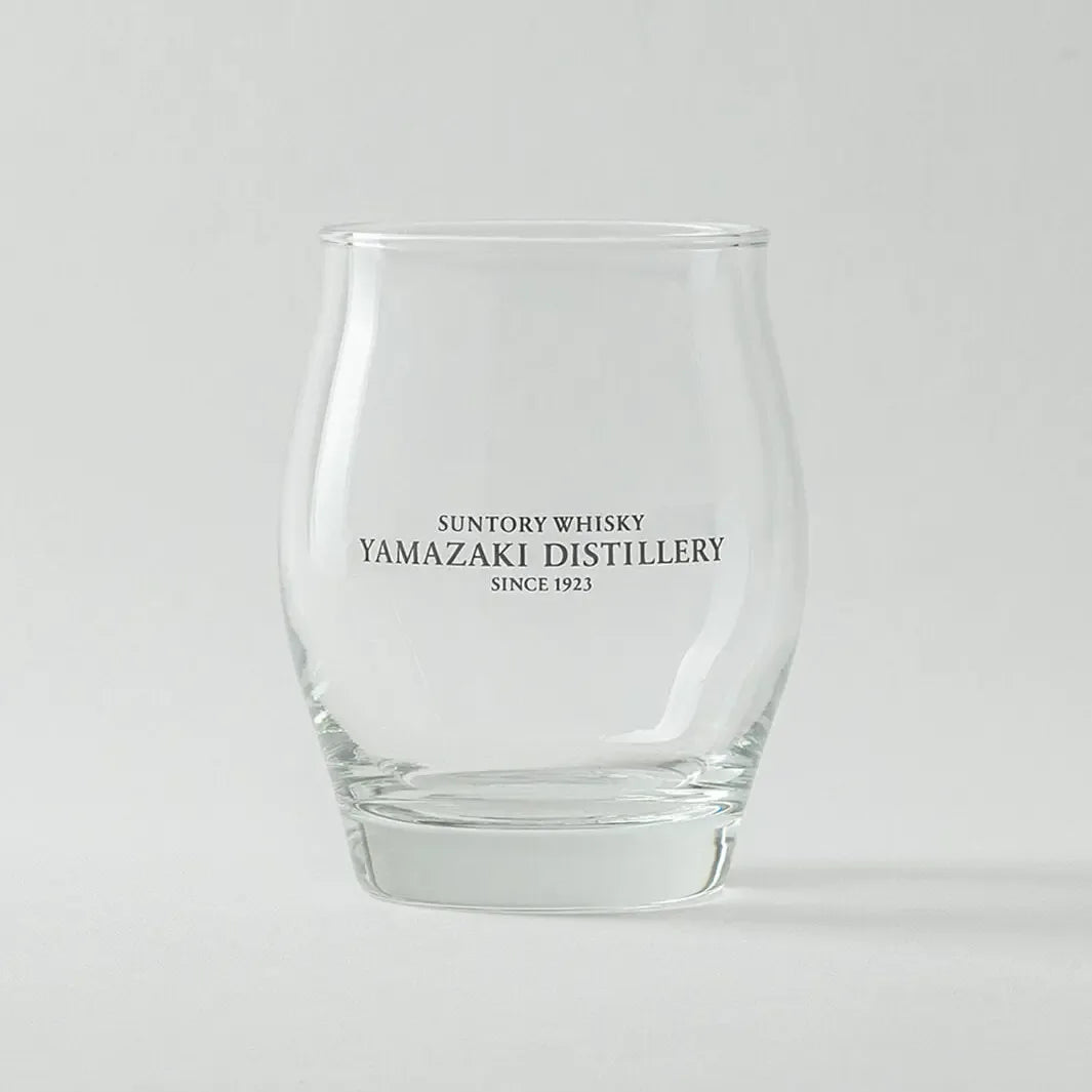 Empty Yamazaki whiskey tumbler, Japanese ice ball glass, 11oz